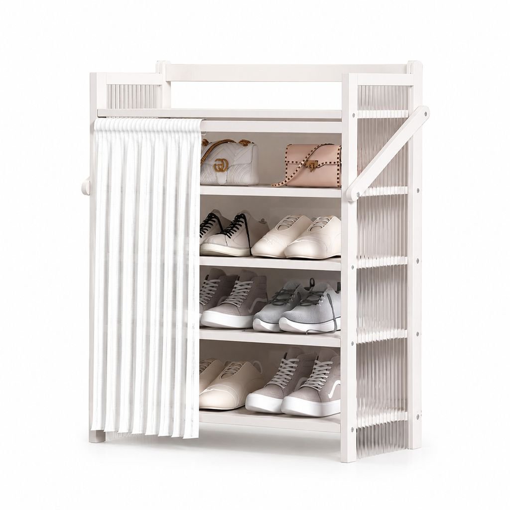 Free spacesaving acrylic folding shoe rack