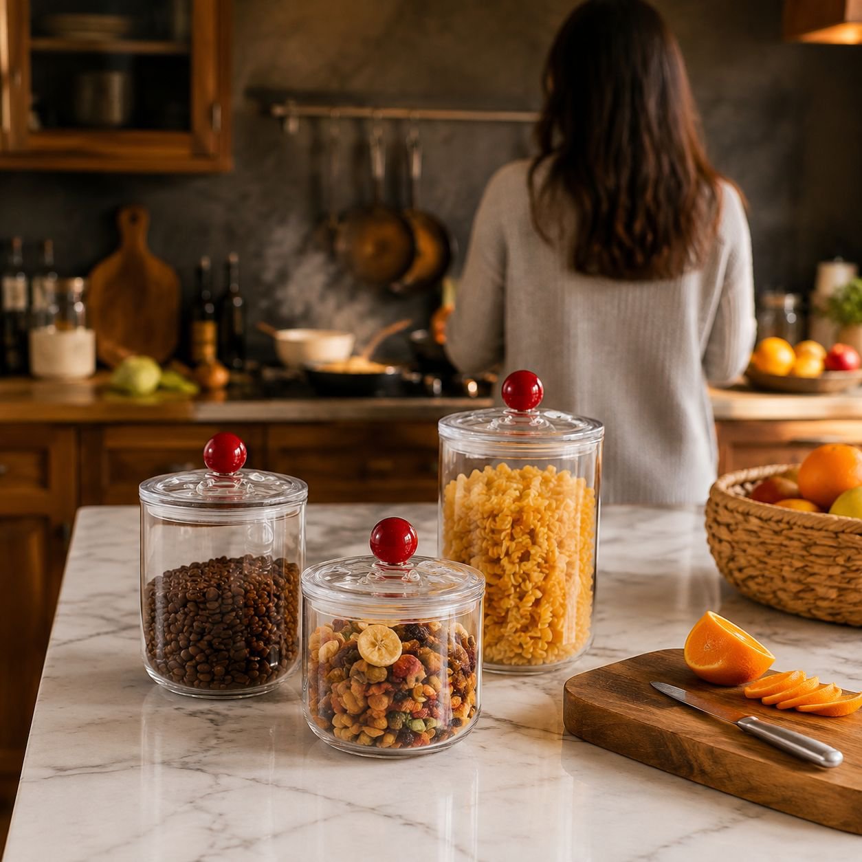 Multipurpose airtight container for dried foods