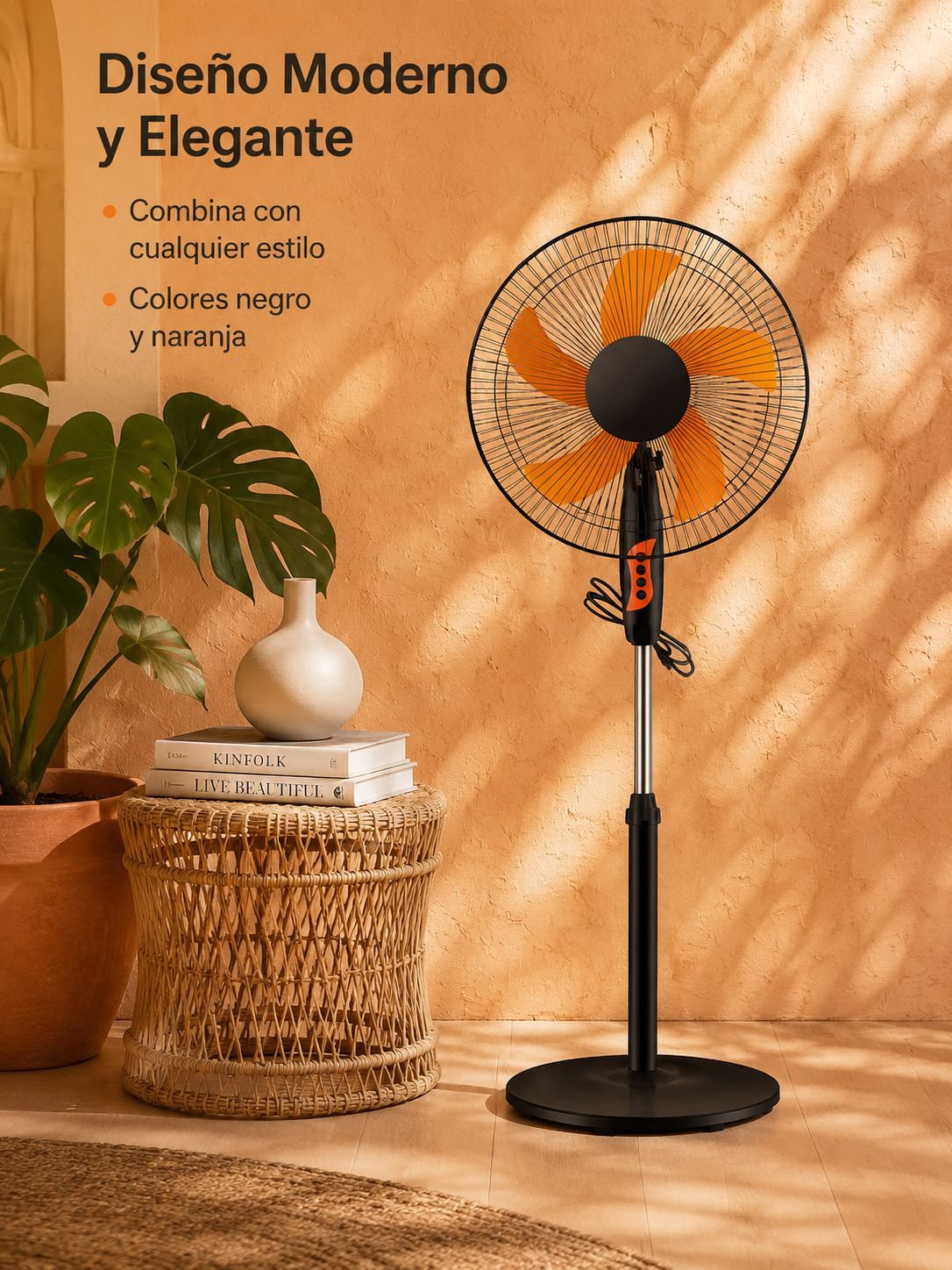Ventilador oscilante de gran potencia para el hogar