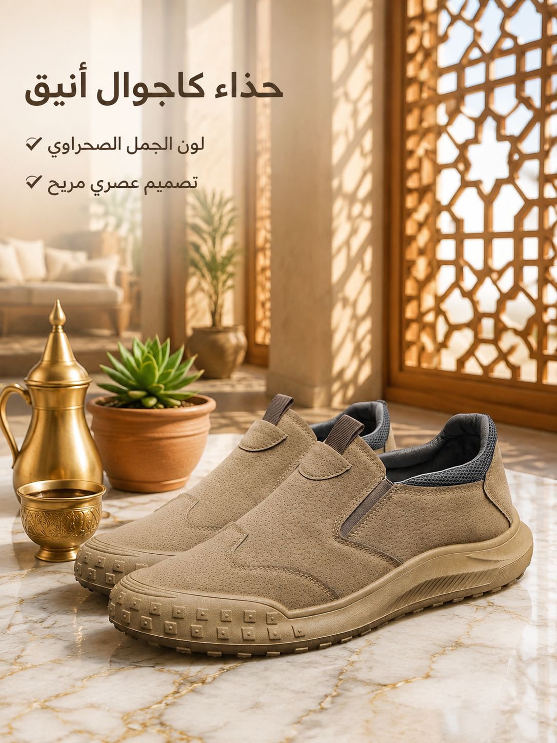 حذاء كاجوال مع نعل مقاوم للانزلاق والاهتراء
