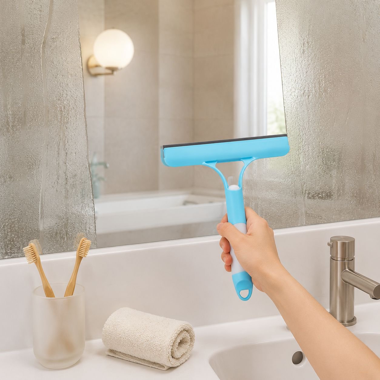Efficient cleaner for glass surfaces and household windows