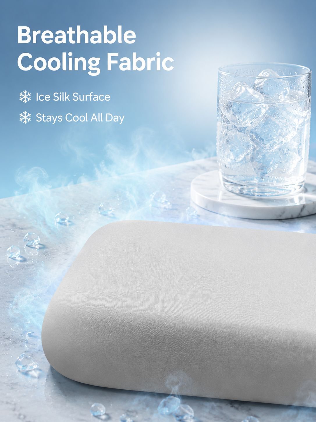 Ice silk elastic fabric seat cushion