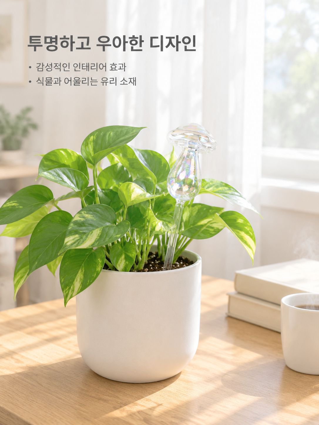 실내 식물에 적합한 원형 유리 식물 물주기 볼 가정용 실내 식물 자동 물주기