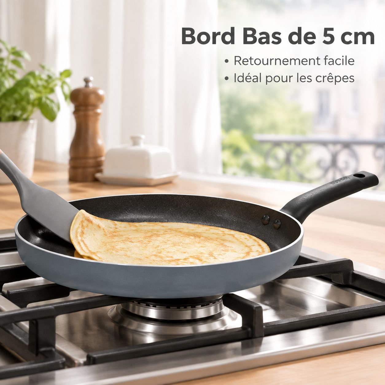 Poêle à Frire Antiadhésive Supor pour Crêpes et Œufs Gaz Induction