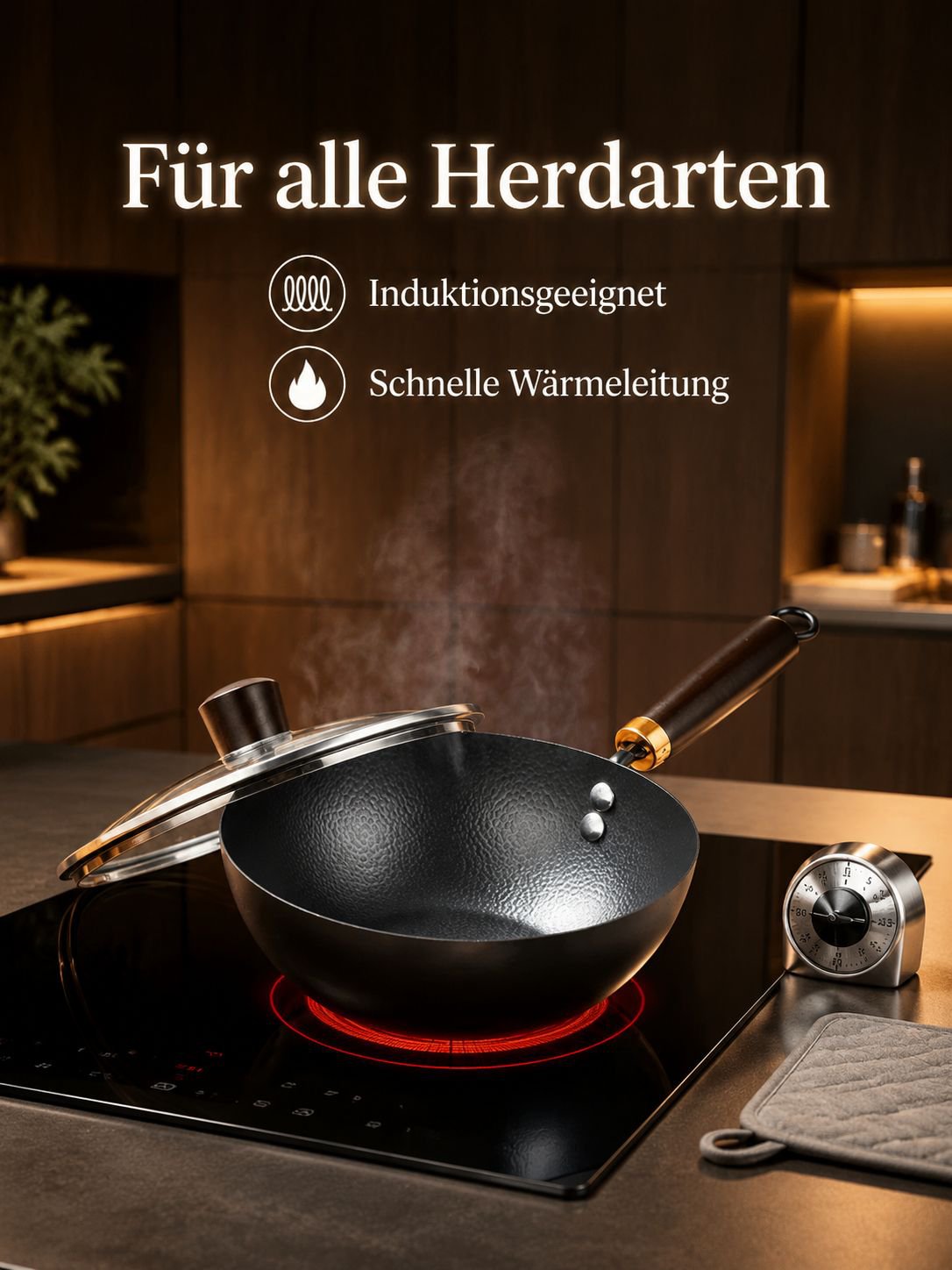 Handgemachte Hammer gemustert große Bauch Topf
