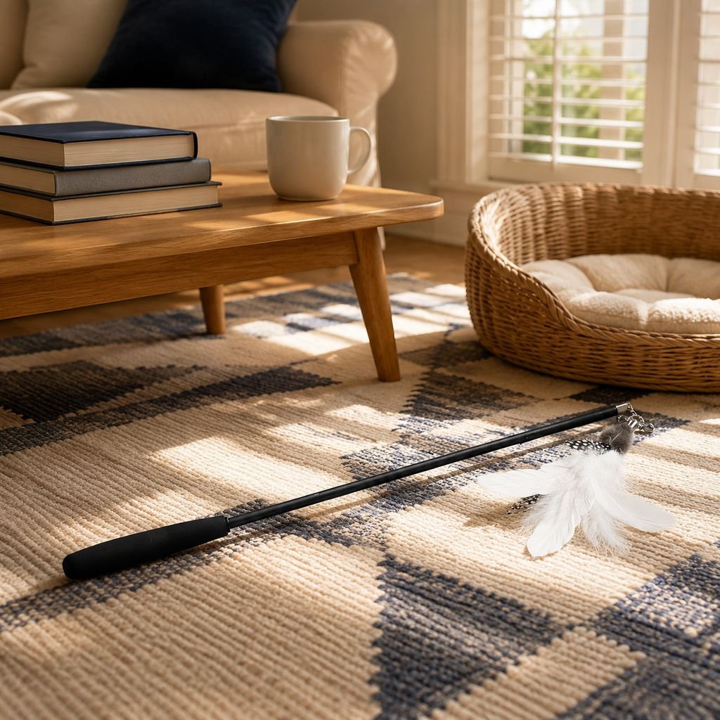 New cat teaser stick with long pole and bite resistance