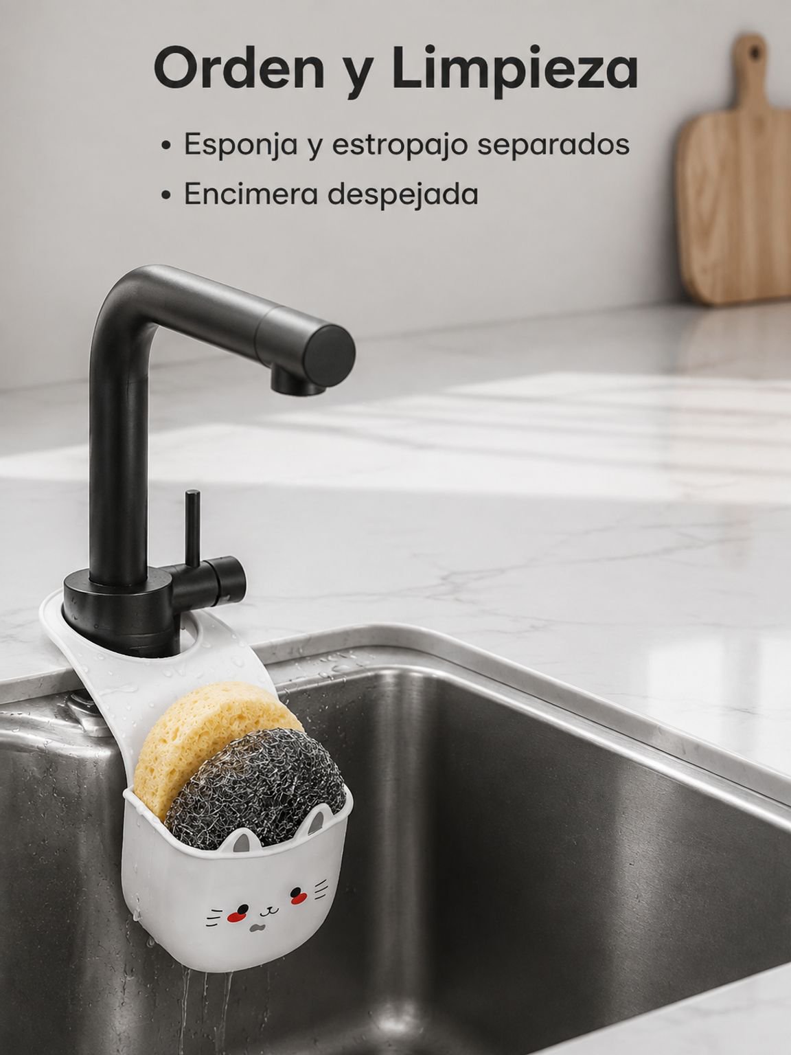 Organizador doble para fregadero