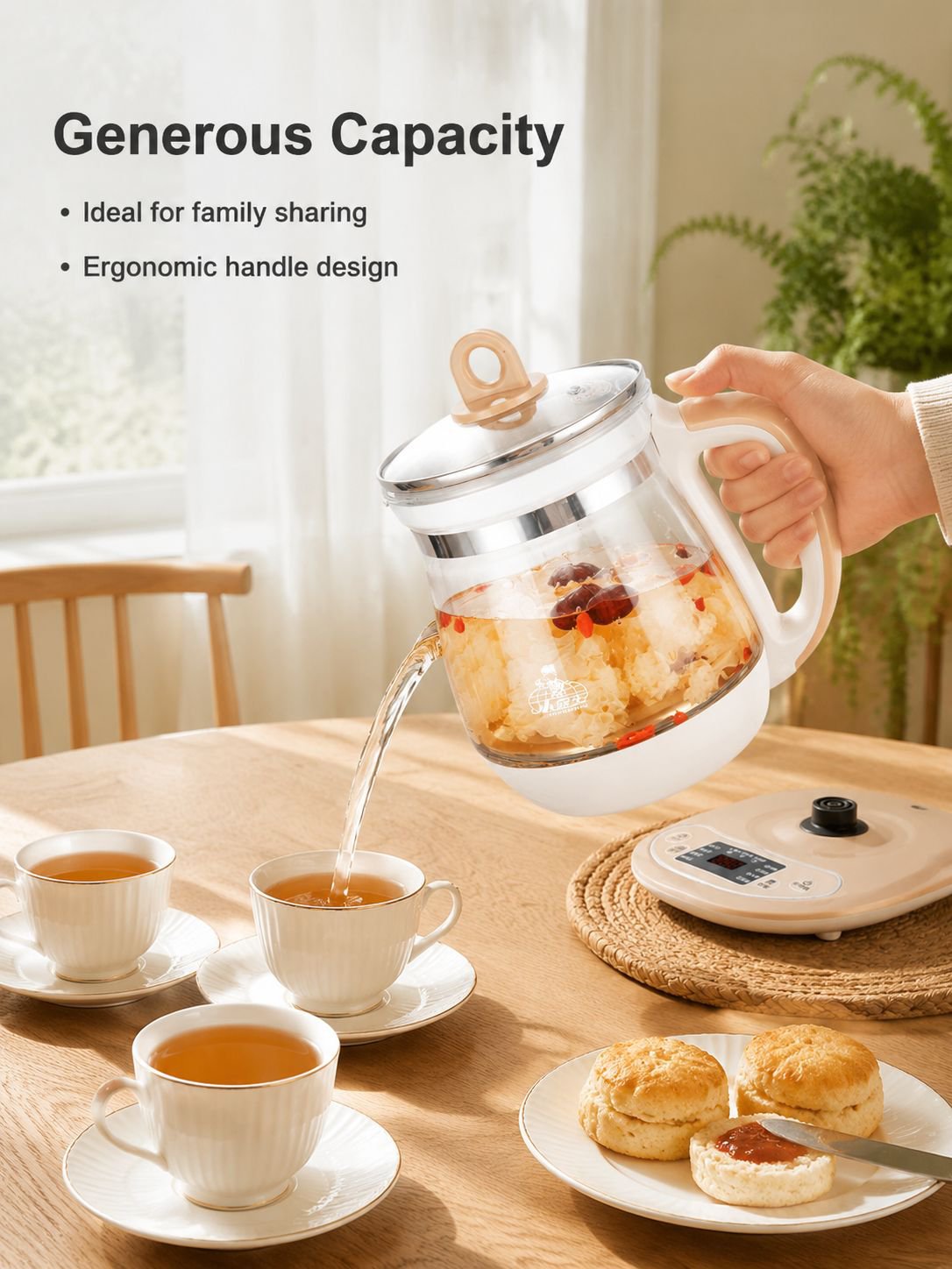 Multifunctional High Borosilicate Glass Health Kettle