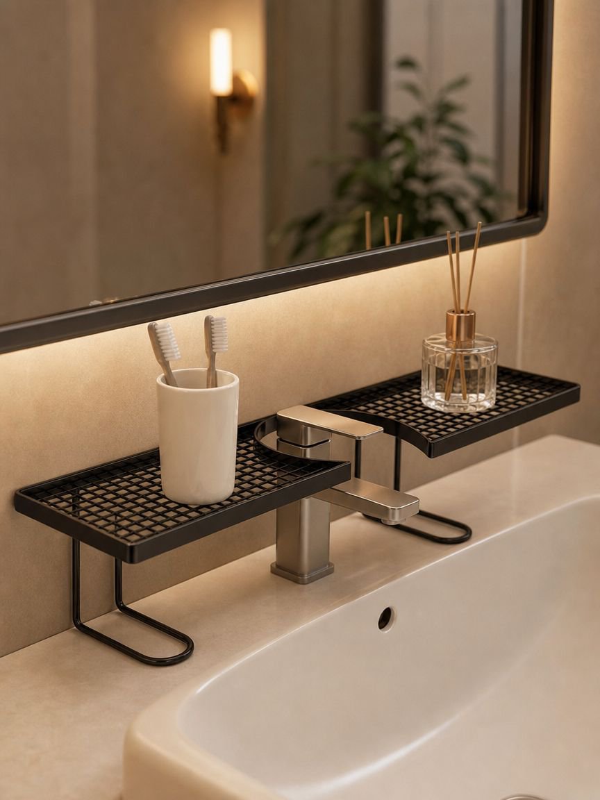 Modern minimalist bathroom vanity with elegant finish