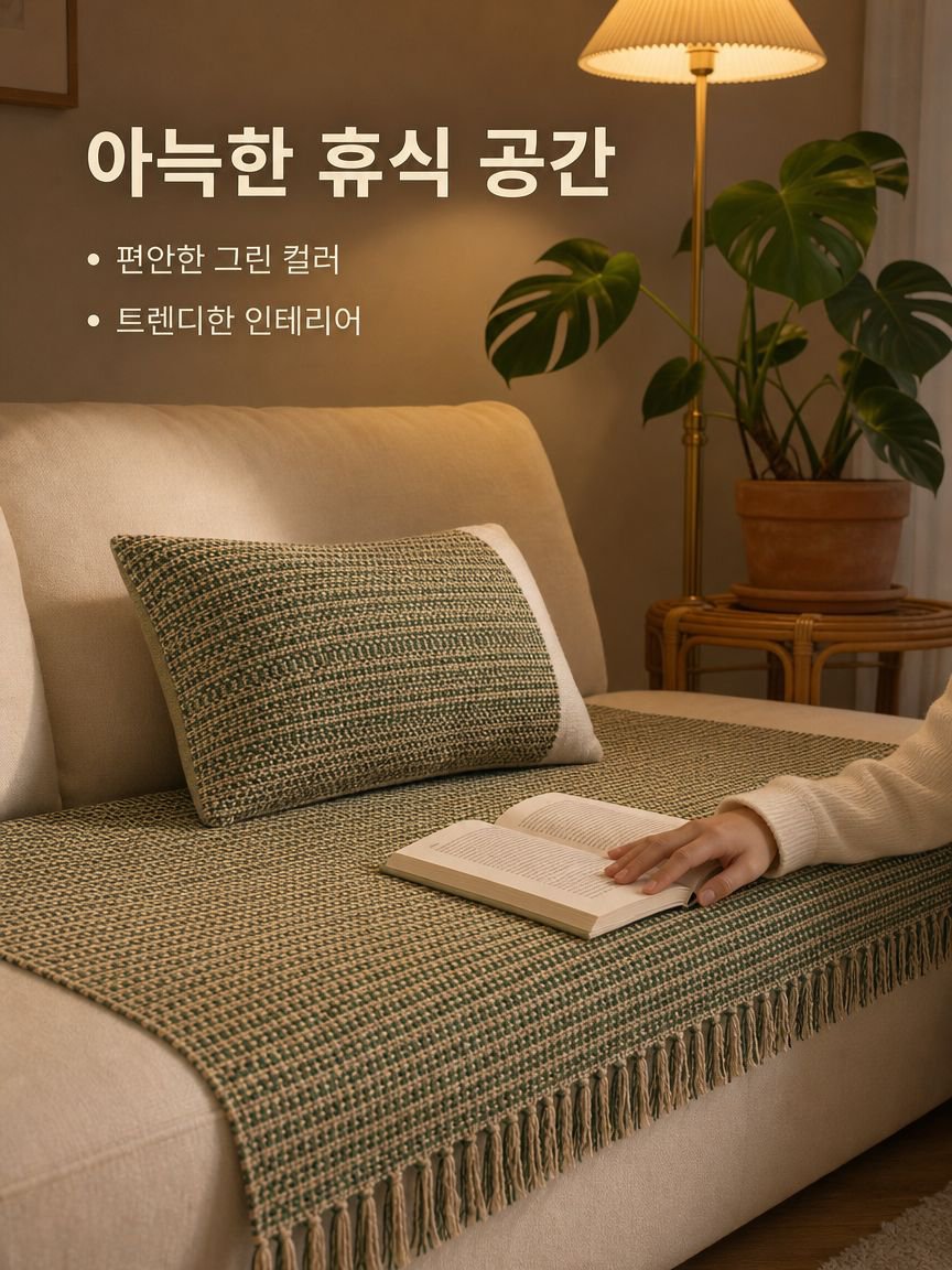 미끄럼 방지 거친 천 소파 쿠션