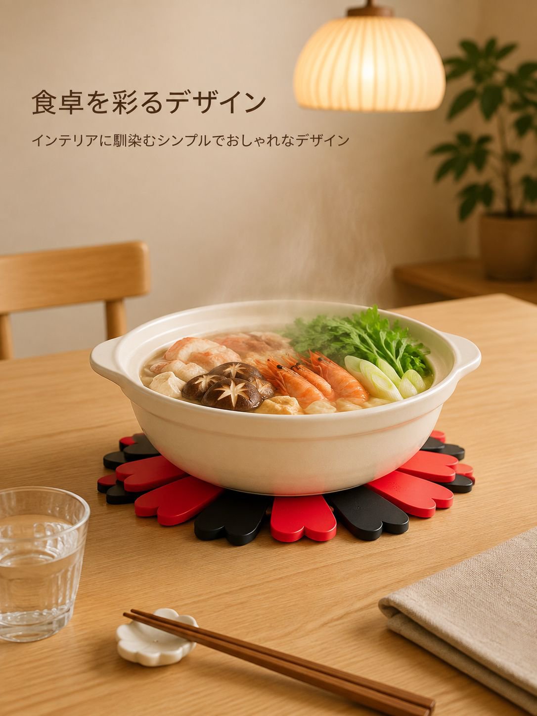 耐熱性シリコンランチョンマットの使用例