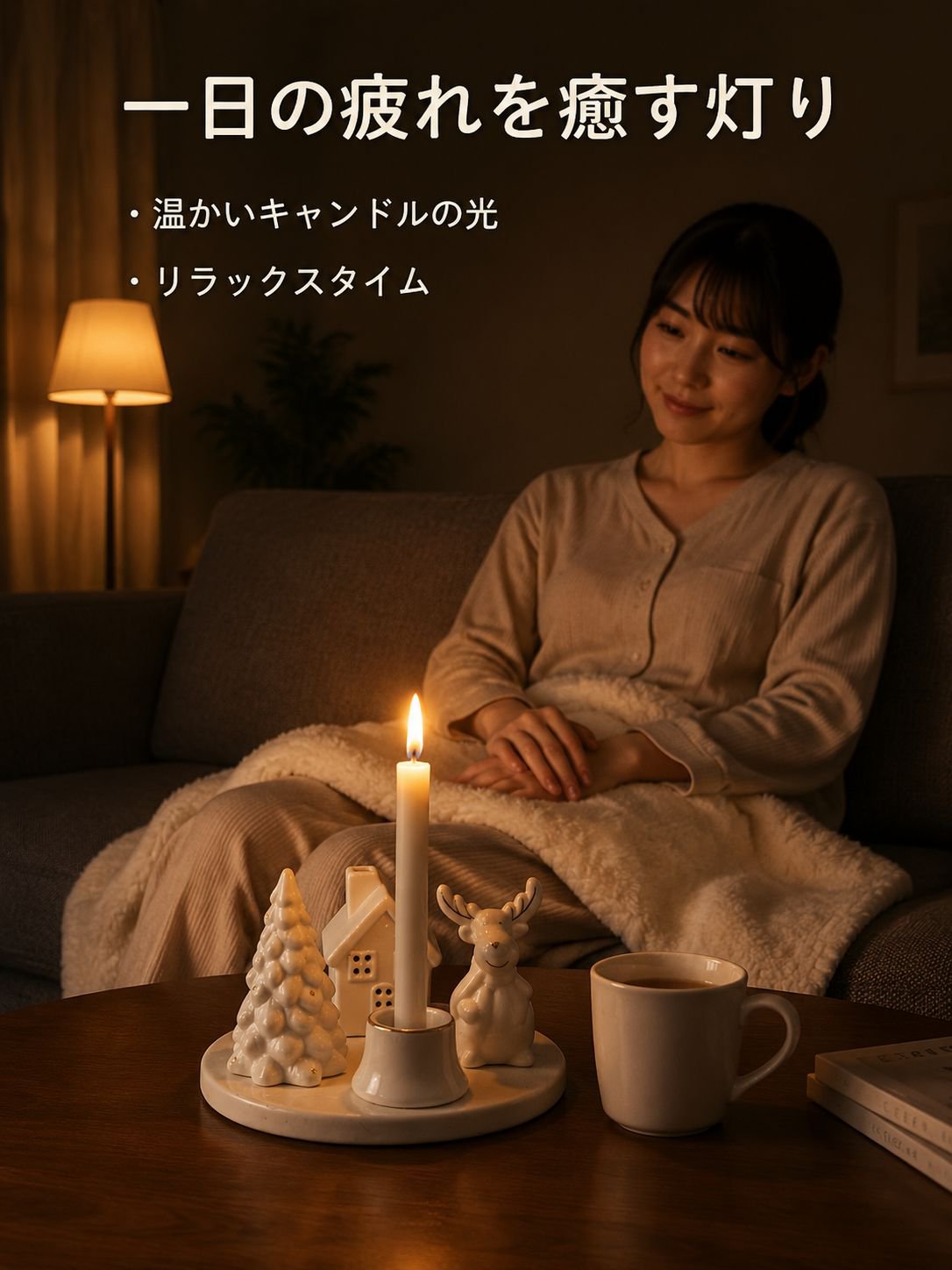 鹿の燭台飾り