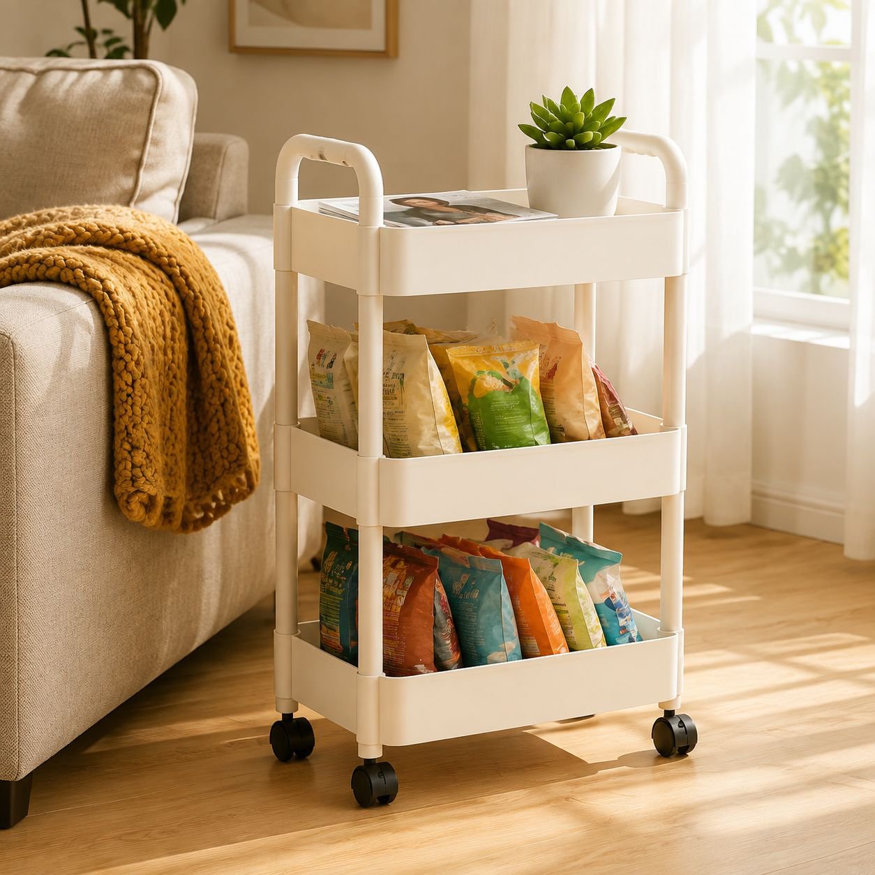 Household Multi-Layer Portable Food Organizer