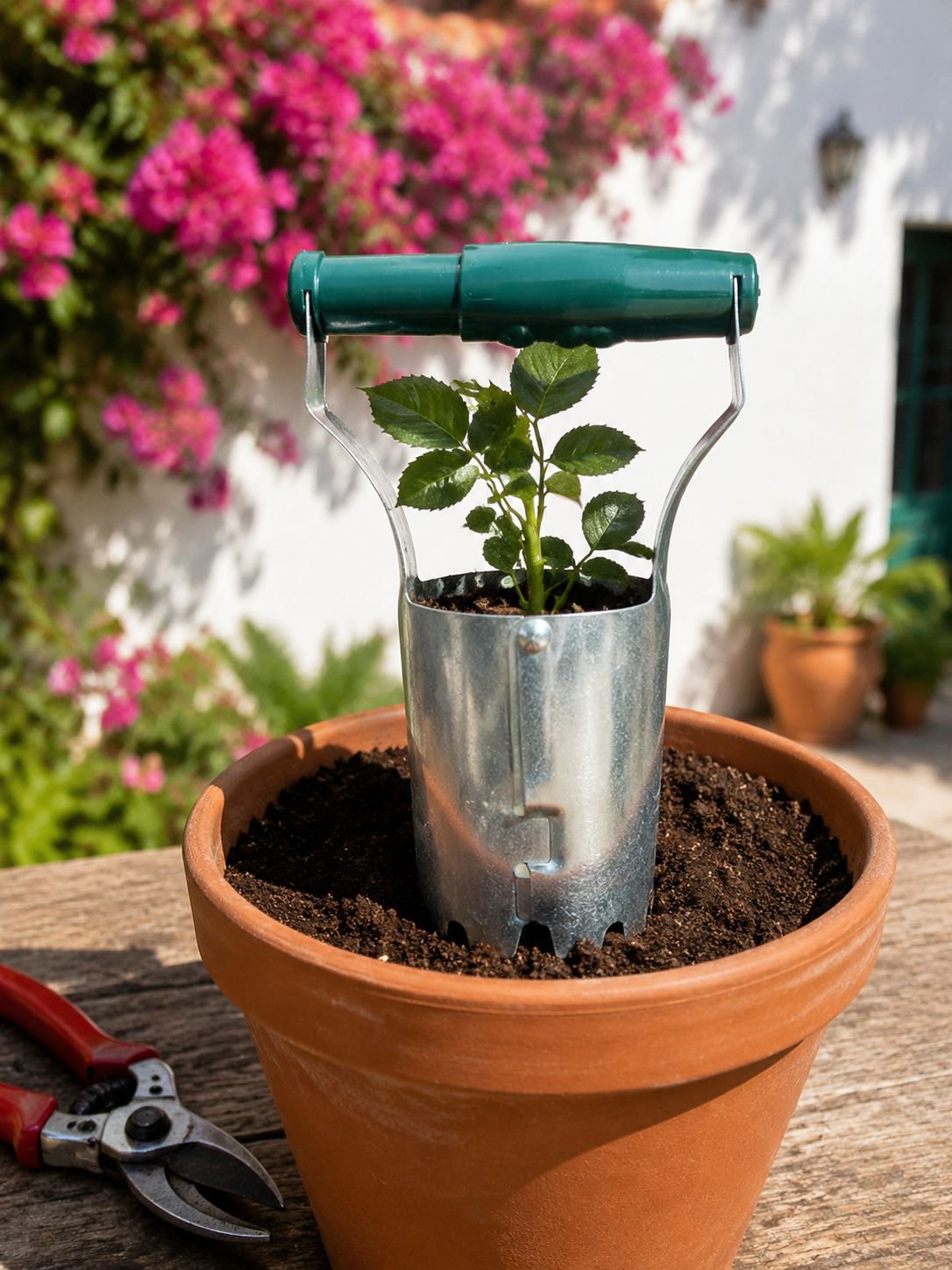 Plantadora portátil para uso familiar en el jardín