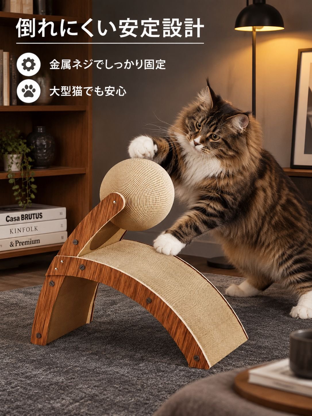 自分で遊べる耐久猫用おもちゃ 爪とぎ神器