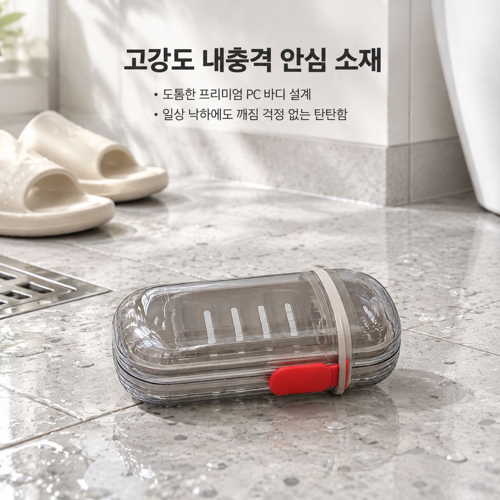 물빠짐 구조가 적용된 비누받침대 내부
