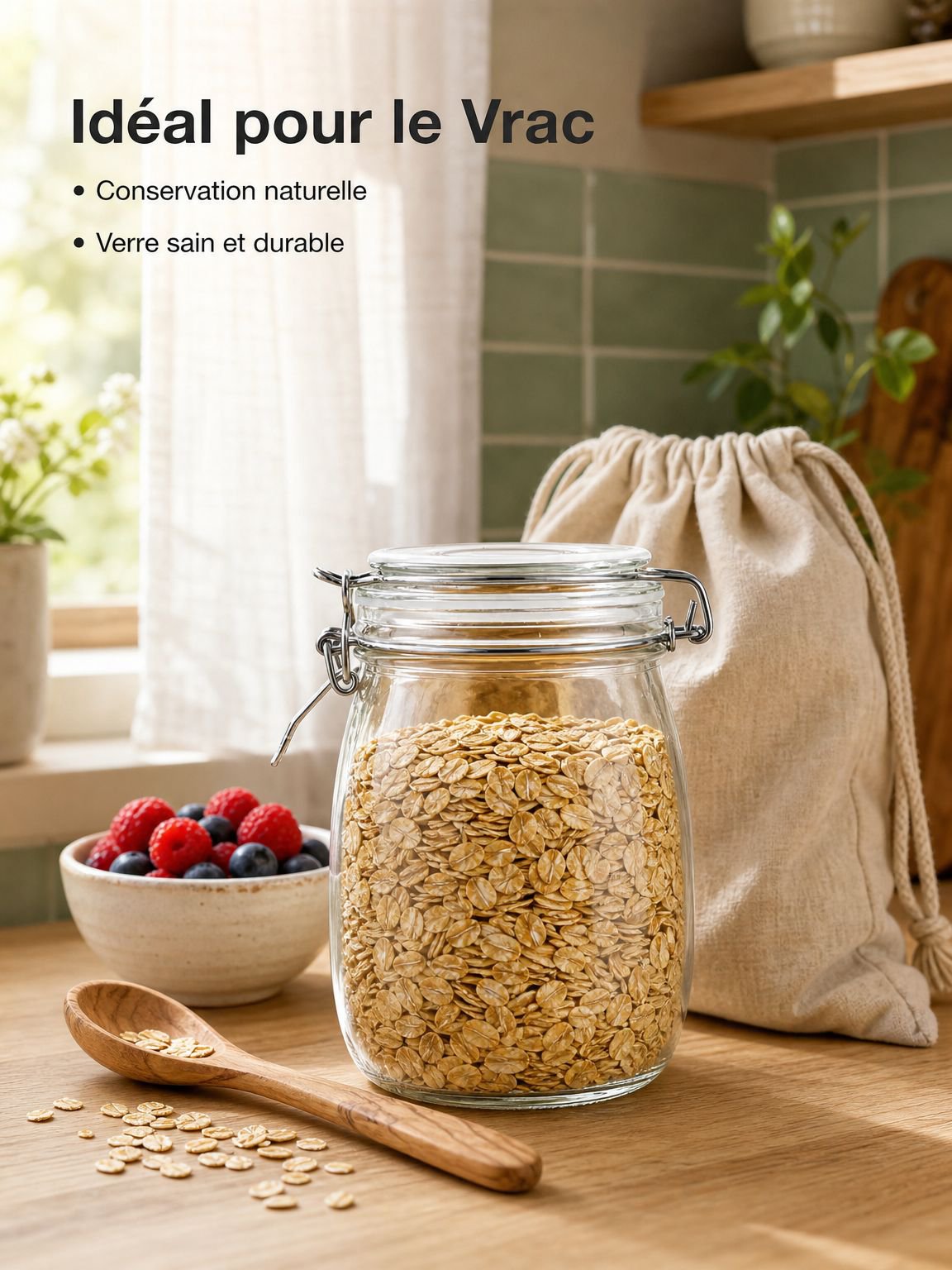 Bocal de conservation alimentaire pour cuisine
