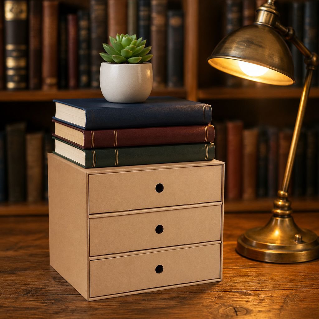 Boîte de rangement multifonctions pour bureau