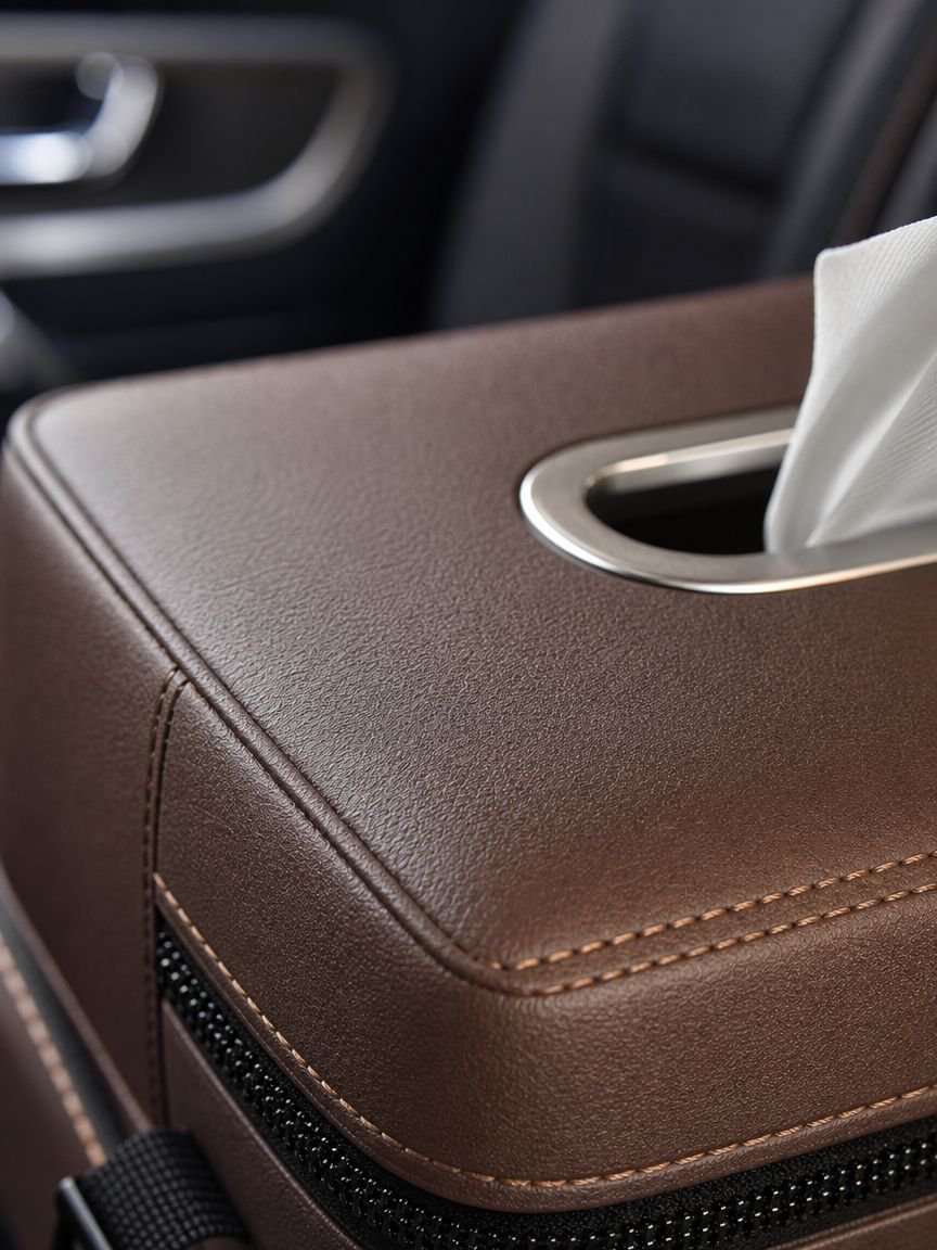 Caja de pañuelos de alta gama para interior de automóvil