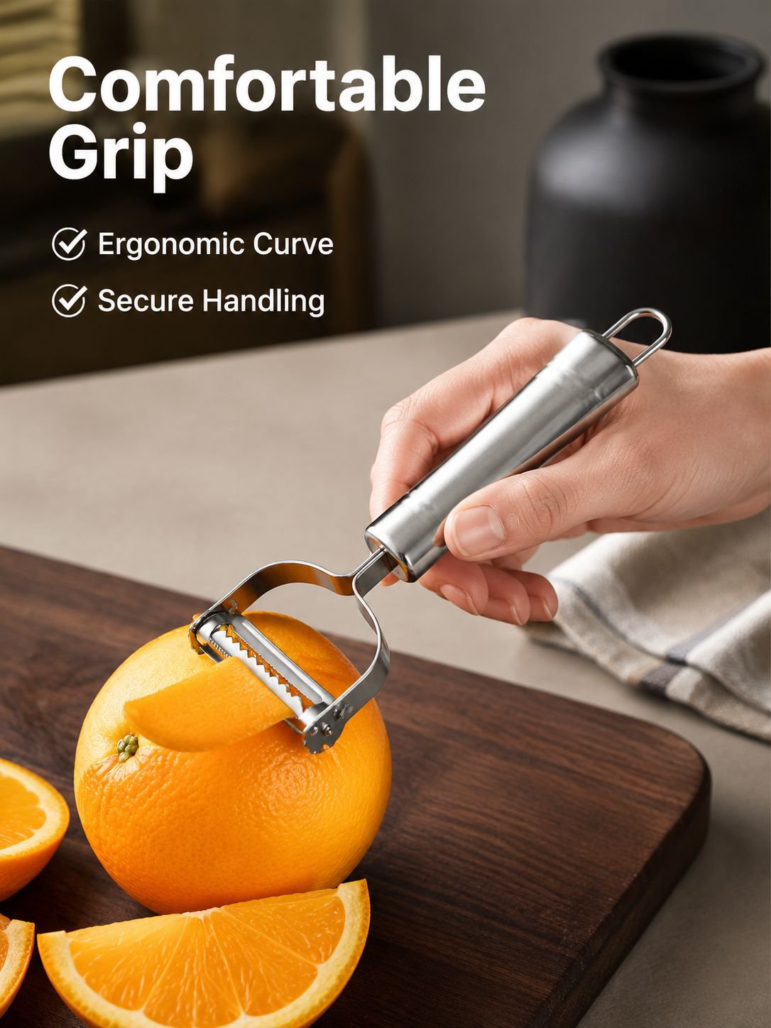 JMY - Stainless Steel Kitchen Gadgets for Restaurants and Homes: Fruit Peeler, Creative Smiley Face 