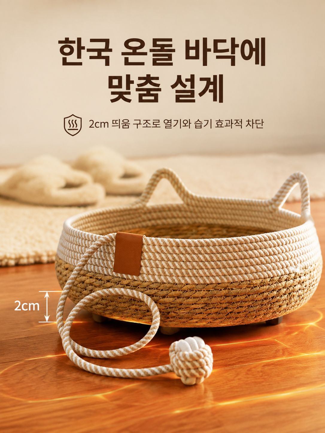 분리 가능한 직조 고양이 침대