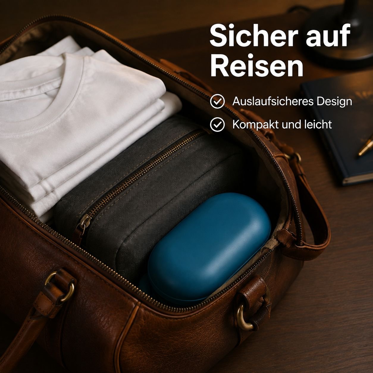Schlichte Seifenschale mit Deckel und Abtropffunktion