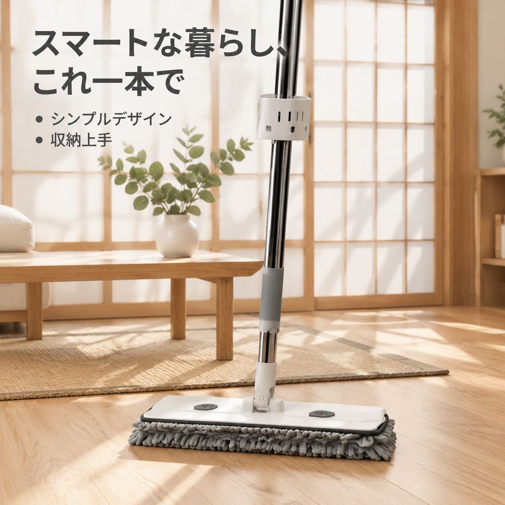 家庭用乾湿両用フラットモップ