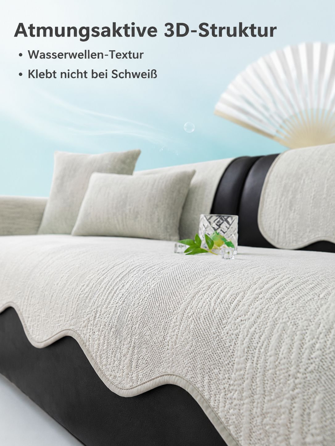 Neue rutschfeste Sommer-Sitzauflage und Sofabezug