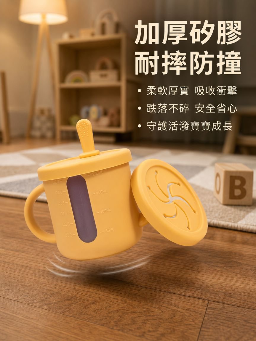  防摔透明刻度雙耳設計
