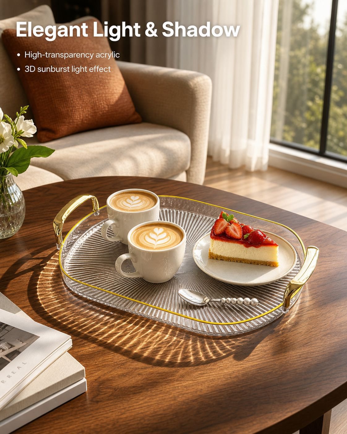 Double Handle Round Tray