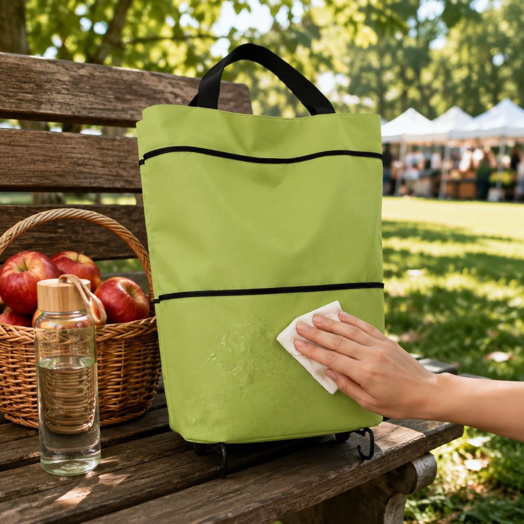 Bolsa de compras con ruedas resistente y plegable