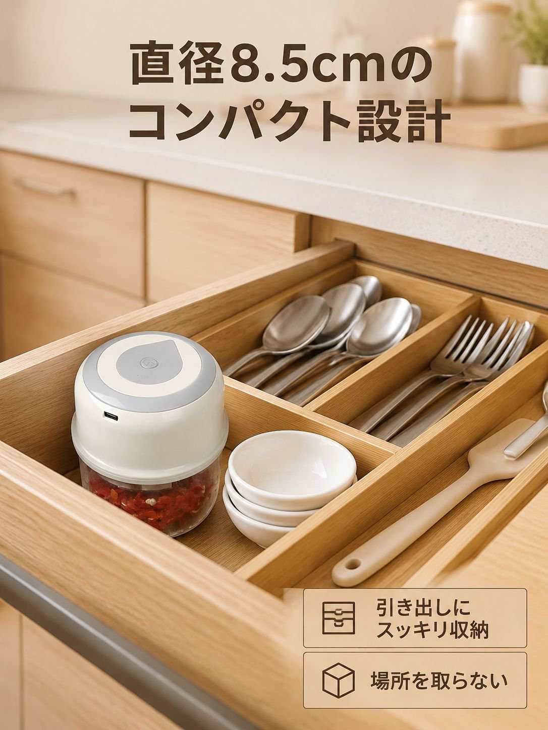 ワイヤレス電動にんにくチョッパー