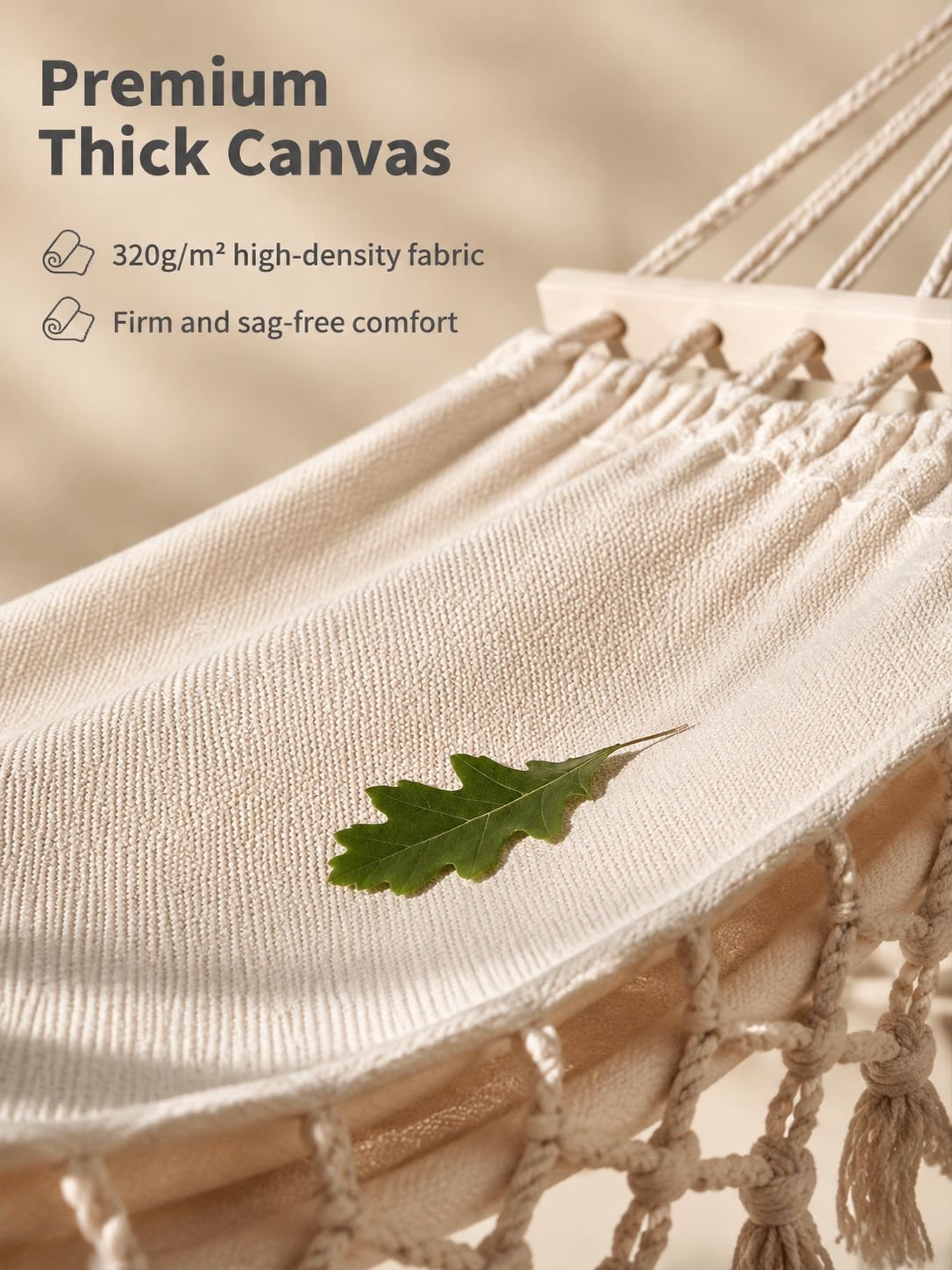 Stylish tassel hammock perfect for camping trips