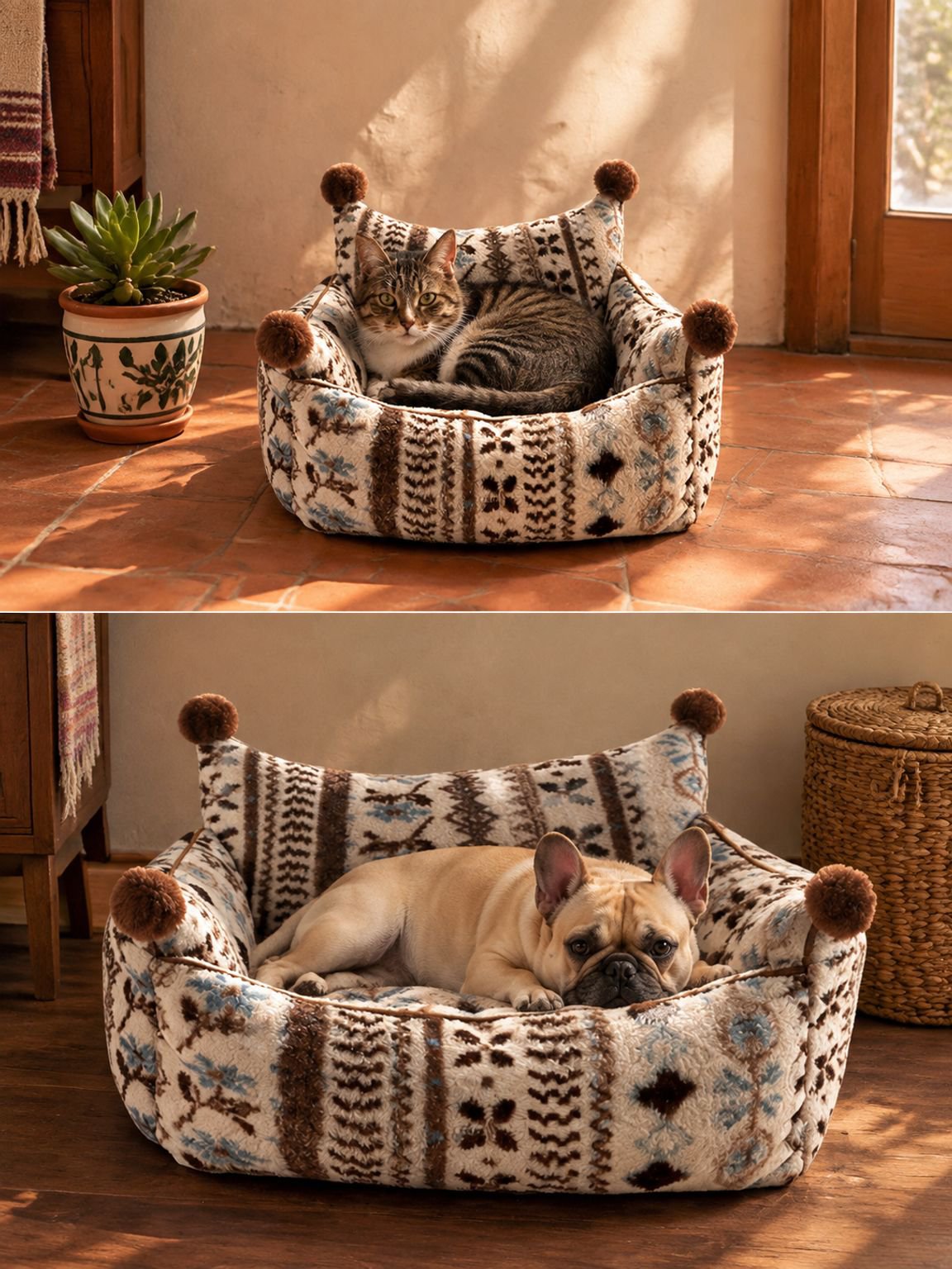 Sofá cómodo y cálido para perros y gatos en otoño e invierno