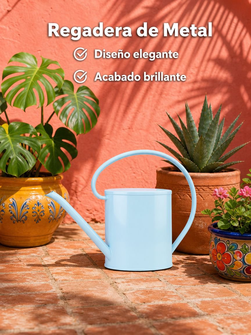 Regadera de gran capacidad con boquilla larga