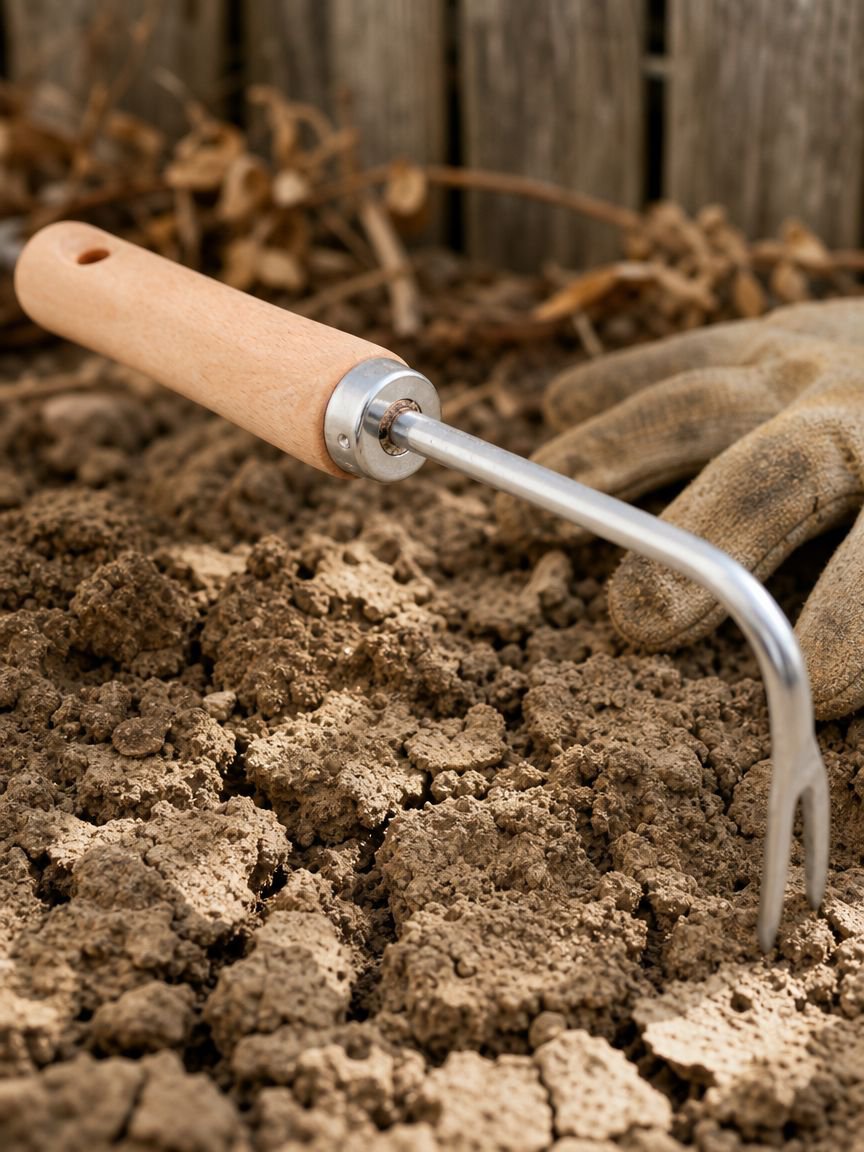 Complete gardening tool set with wooden handles
