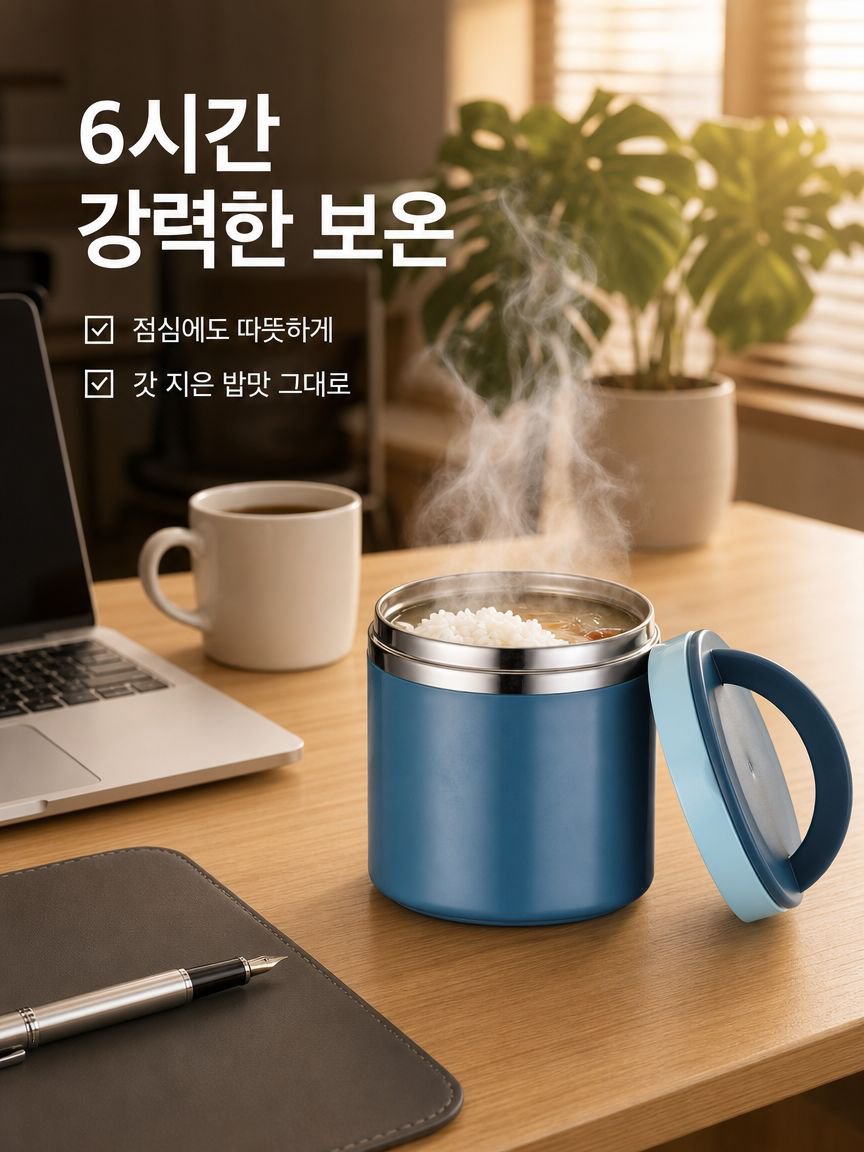 다층 대용량 휴대용 보온 도시락