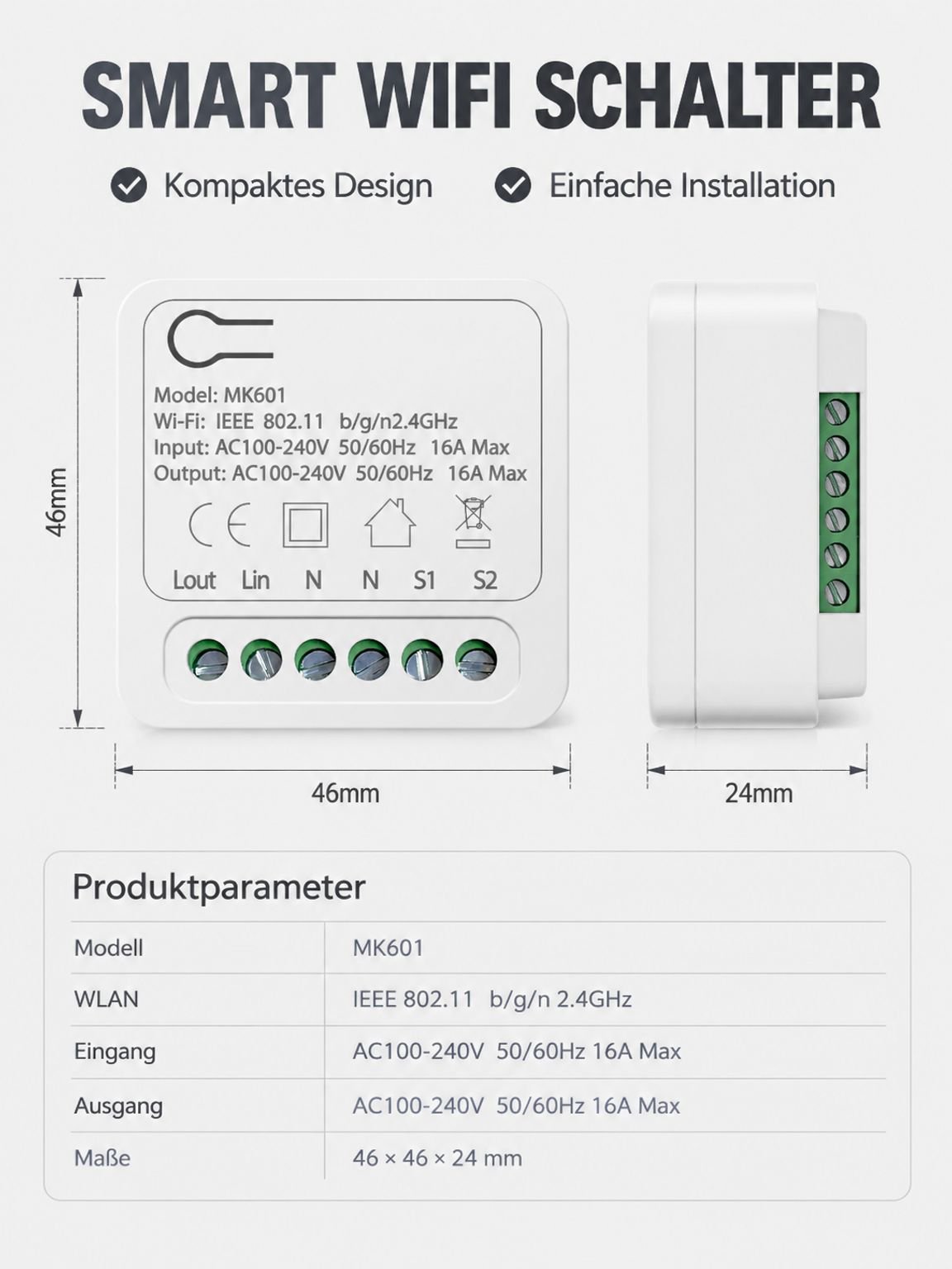 Intelligenter Sprachsteuerungs-Wifi-Schalter
