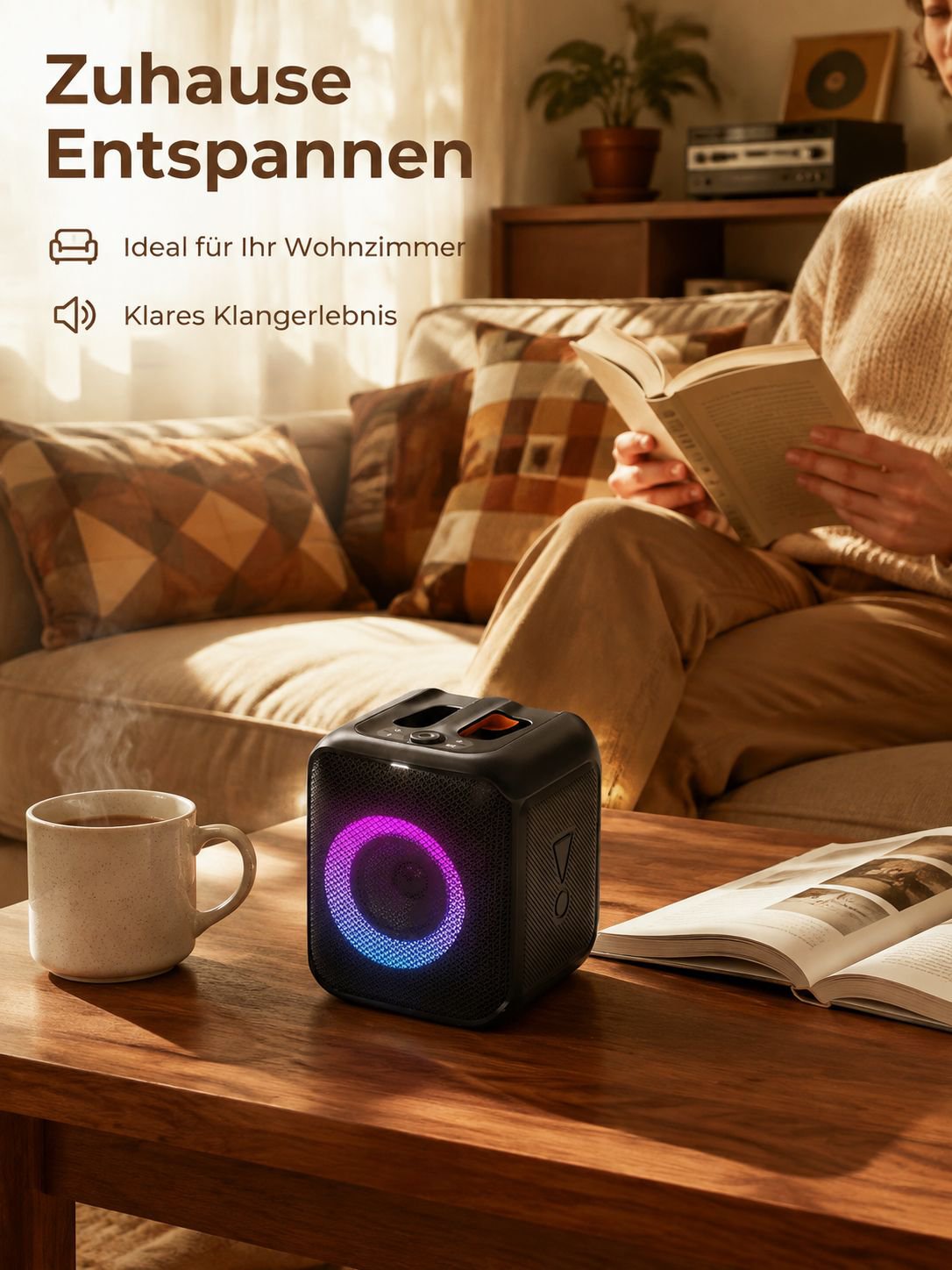 Tragbarer kabelloser Bluetooth-Lautsprecher