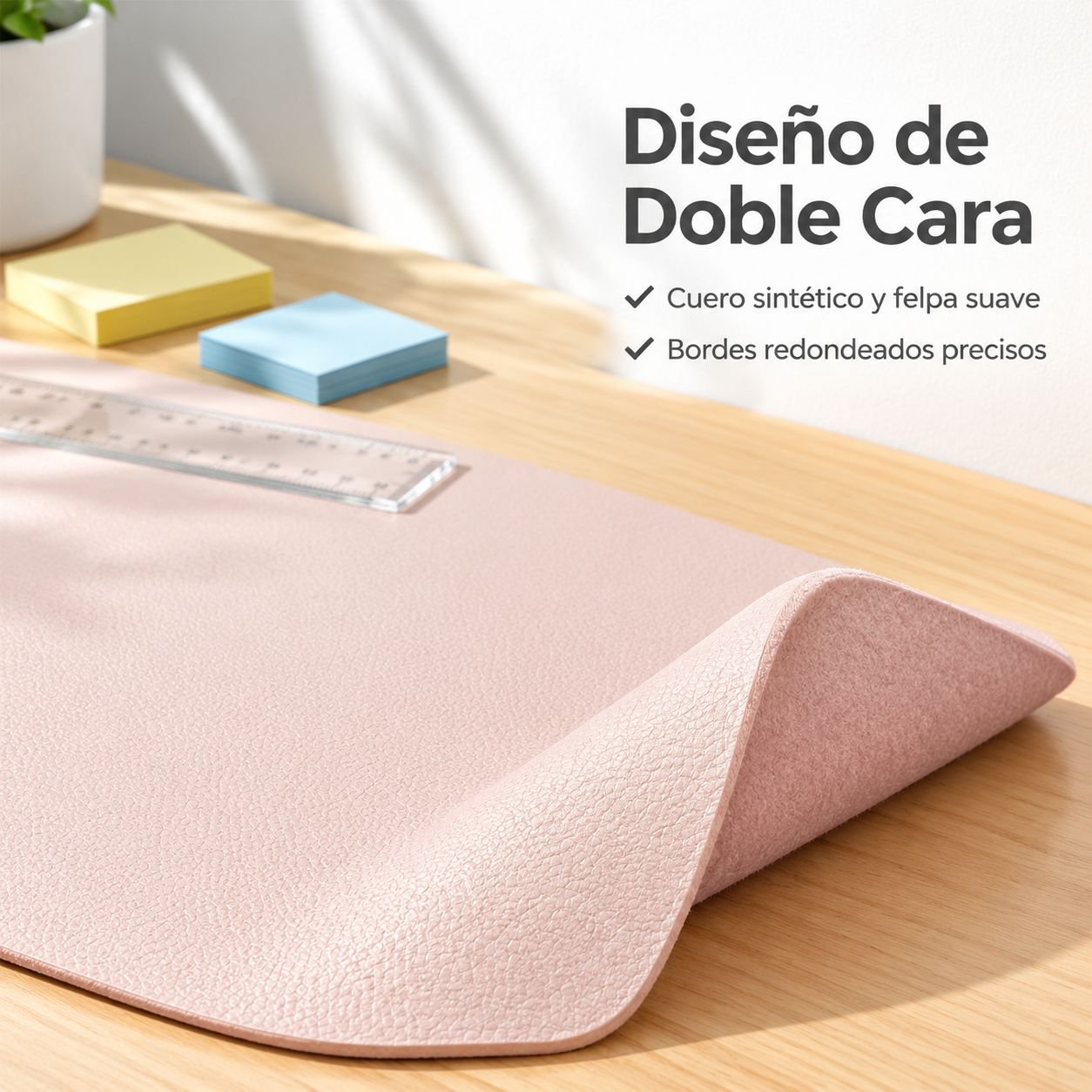 Alfombrilla de escritorio multifuncional de cuero impermeable