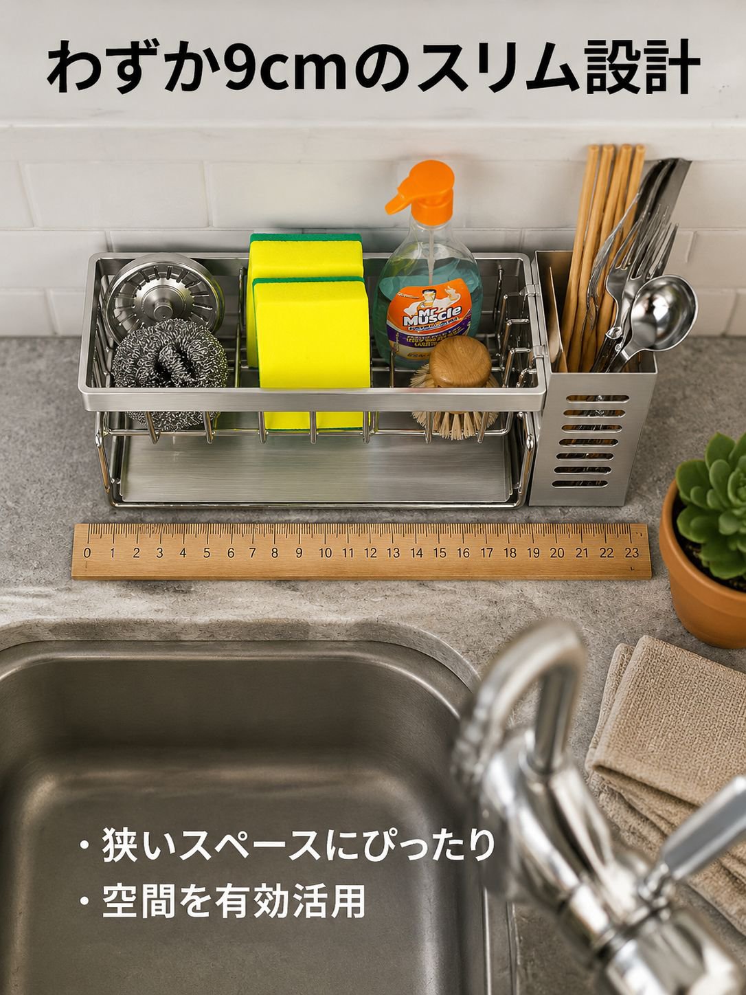 蛇口シンクスポンジ布かご