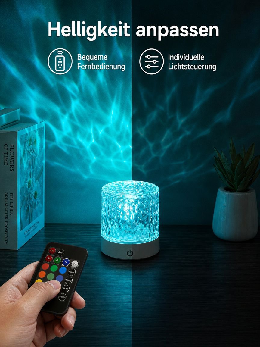 Farbige Wellenlicht Lampe als Geschenkidee