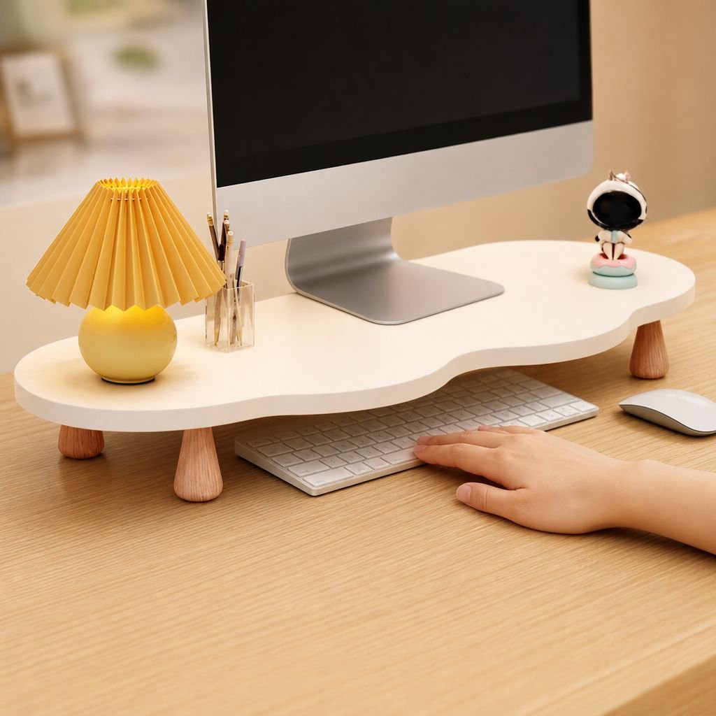 Ergonomic monitor stand for improved posture