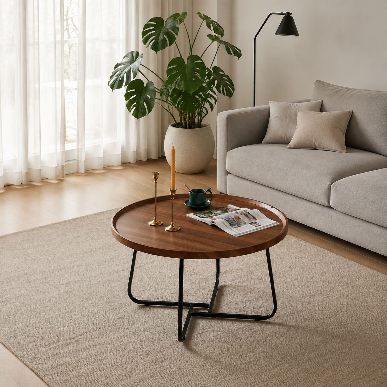 Moderner Couchtisch im minimalistischen Design für das Wohnzimmer