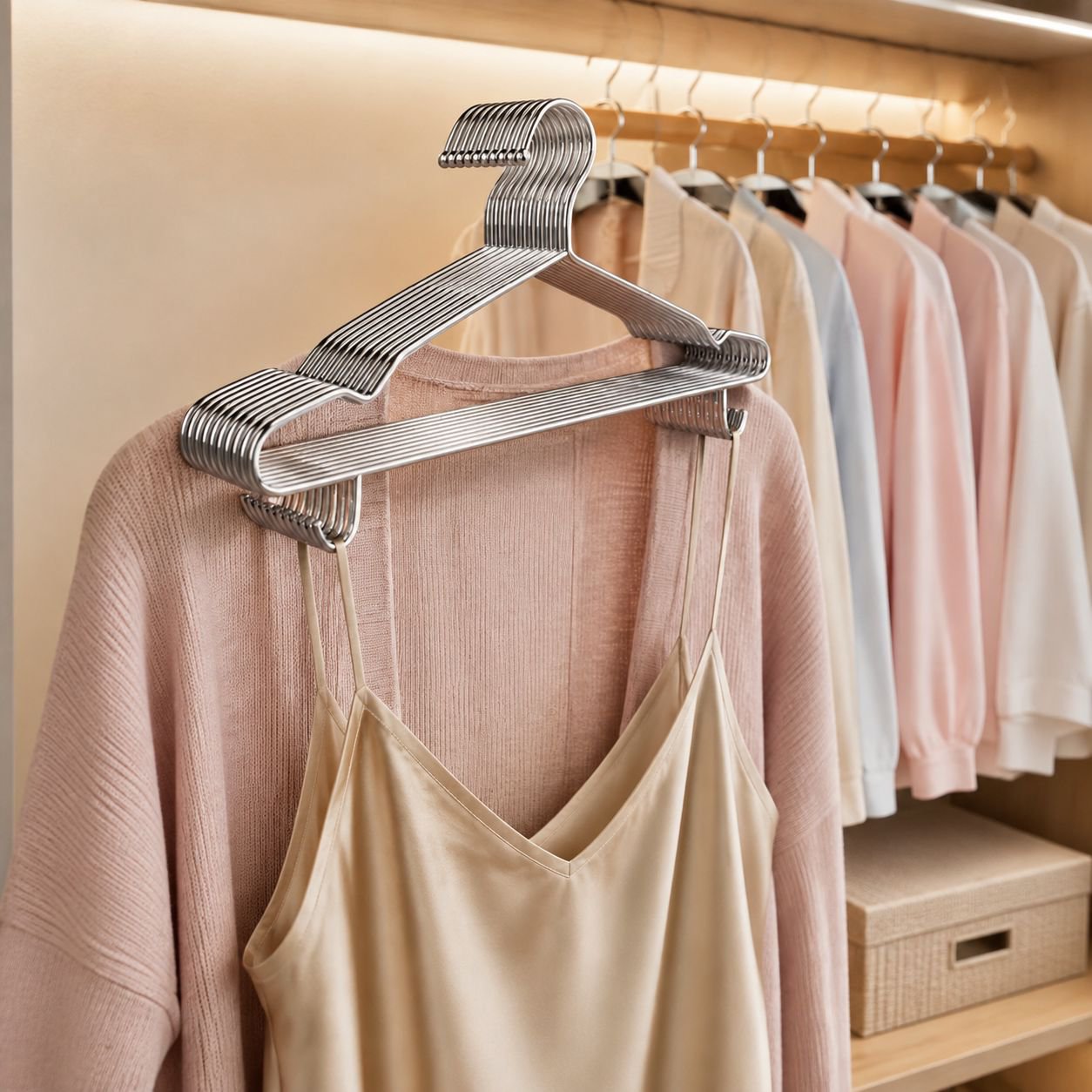 Home Use Clothes Rack Support, Smooth and Burr-Free Stainless Steel