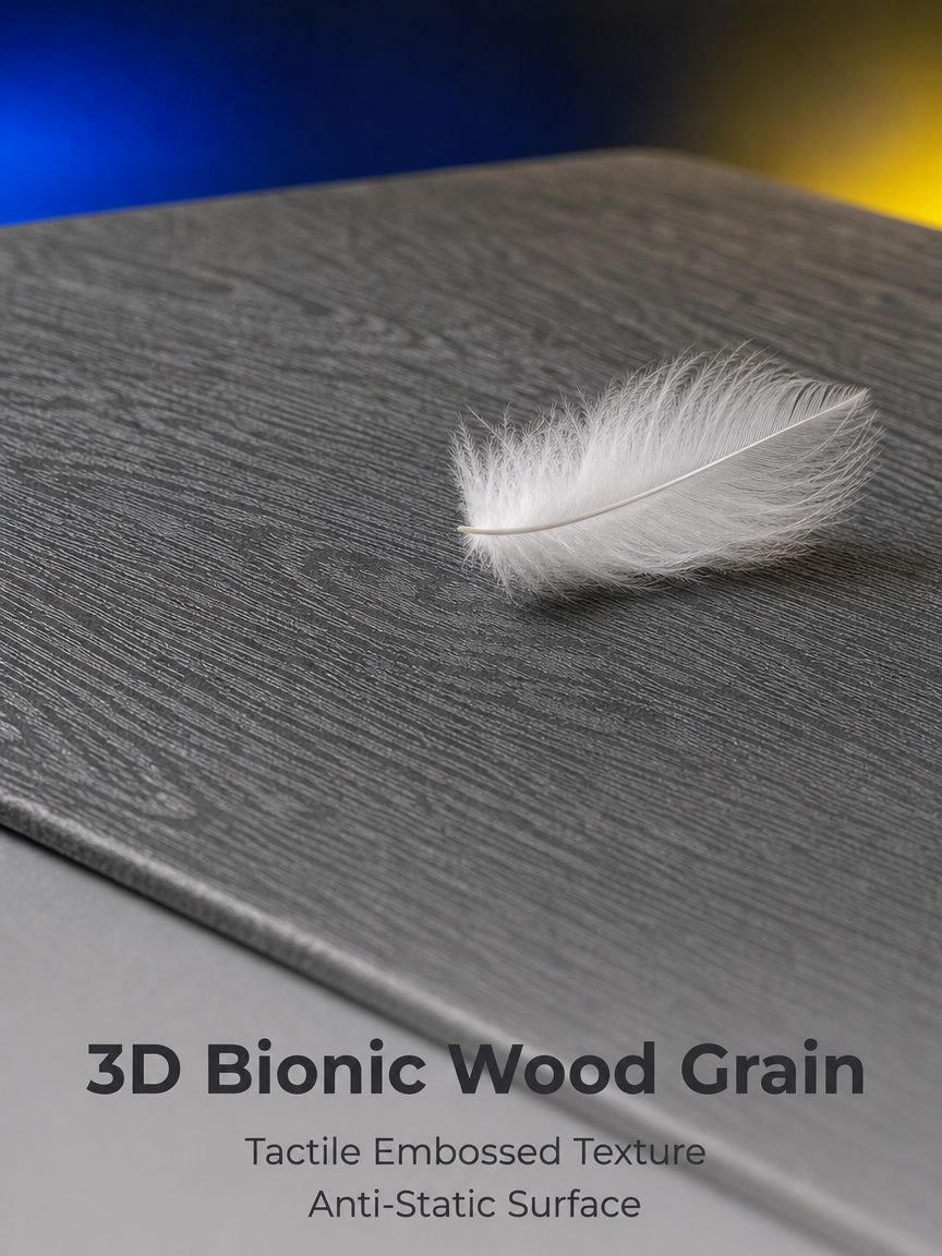 Wood Grain Mouse Pad Hard Waterproof Stain-resistant Anti-static Gaming Mouse Pad