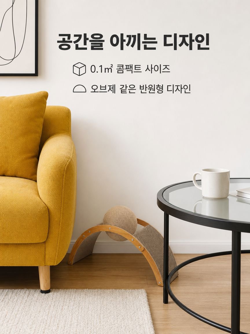 보호용 끈이 달린 고양이 스크래처
