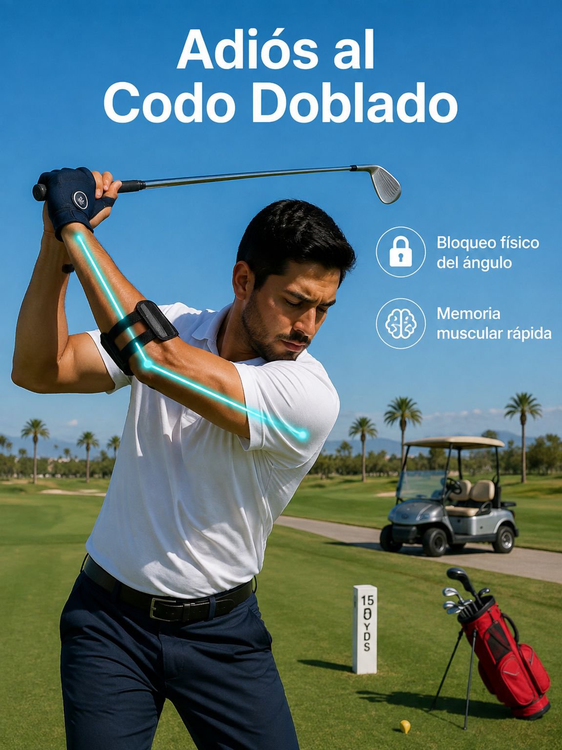Entrenador de fijación de brazo para golf