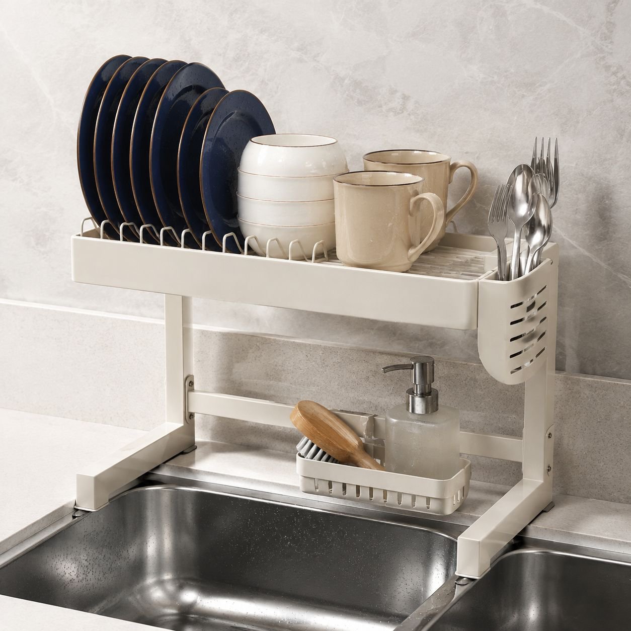 Multifunctional Kitchen Sink Organizer Dish Drying Rack