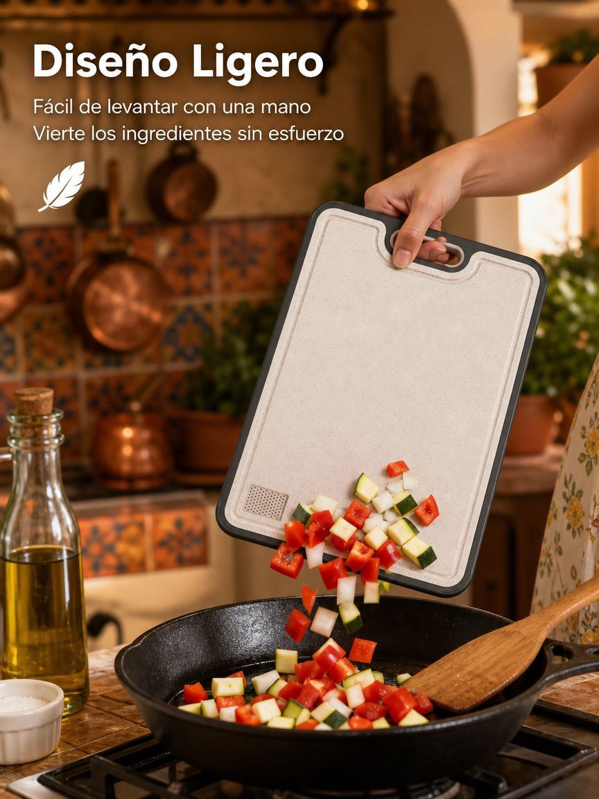 Tabla de cortar multifuncional de plástico y acero inoxidable de grado alimenticio